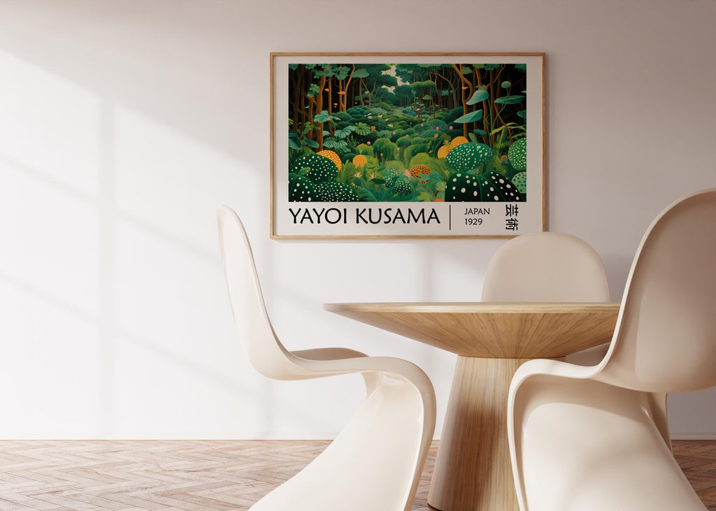Yayoi Kusama Inspired Forest Japandi Gallery Wall Art Print Poster
