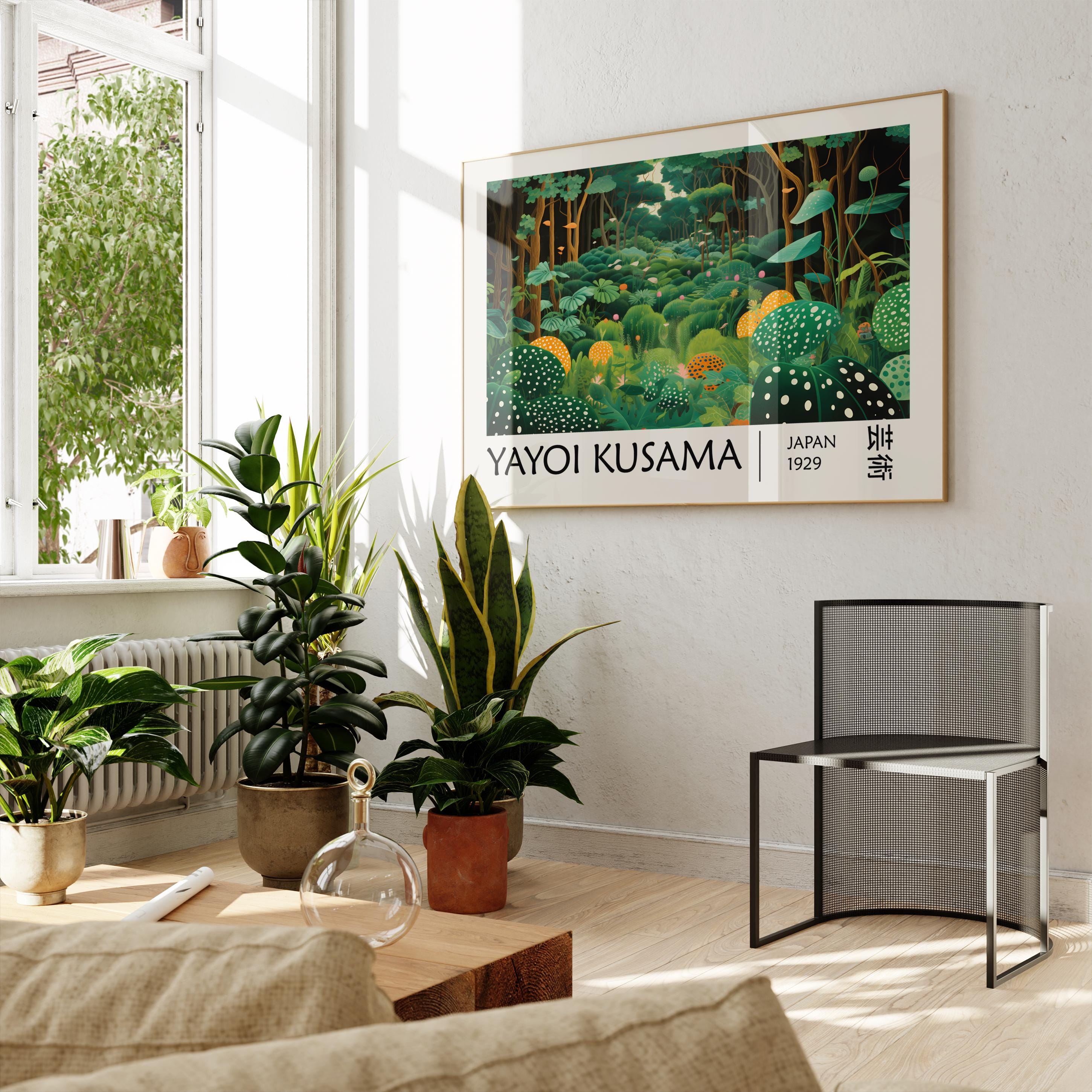 Yayoi Kusama Inspired Forest Japandi Gallery Wall Art Print Poster